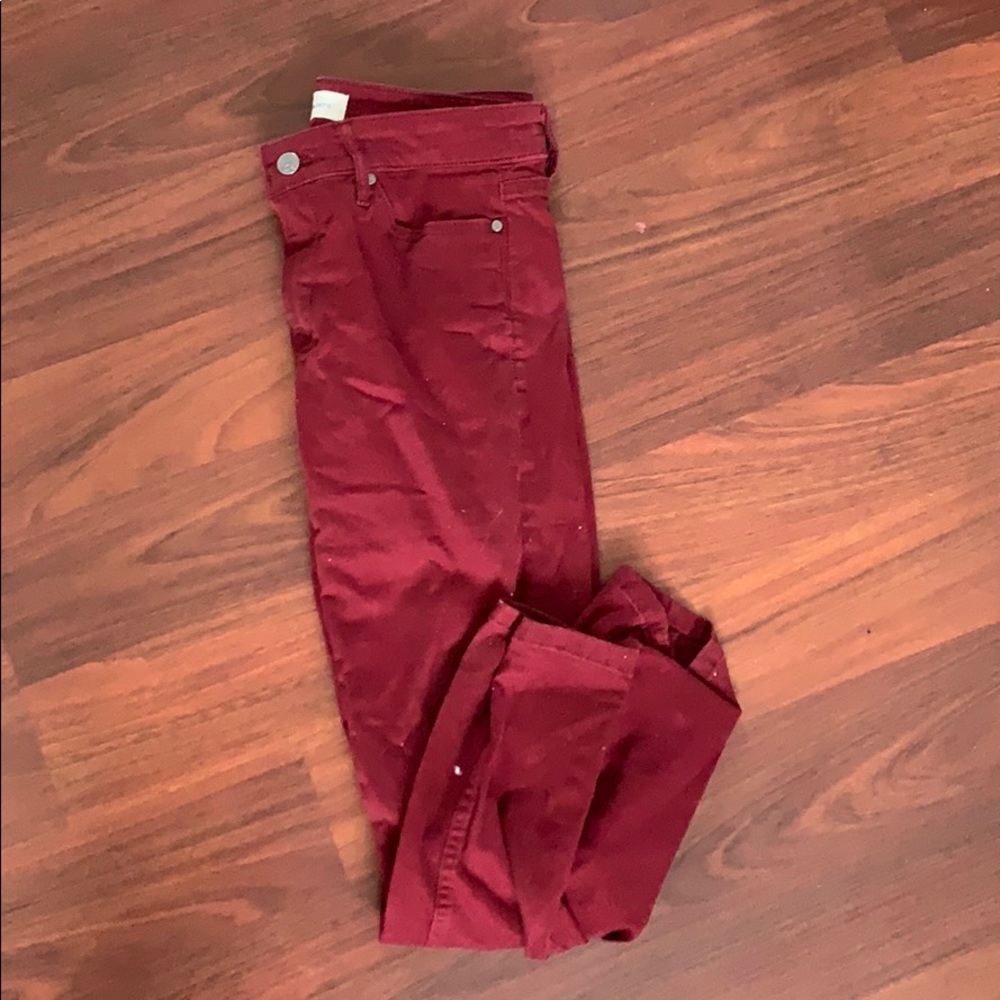 Burgandy Calvin Klein jeans